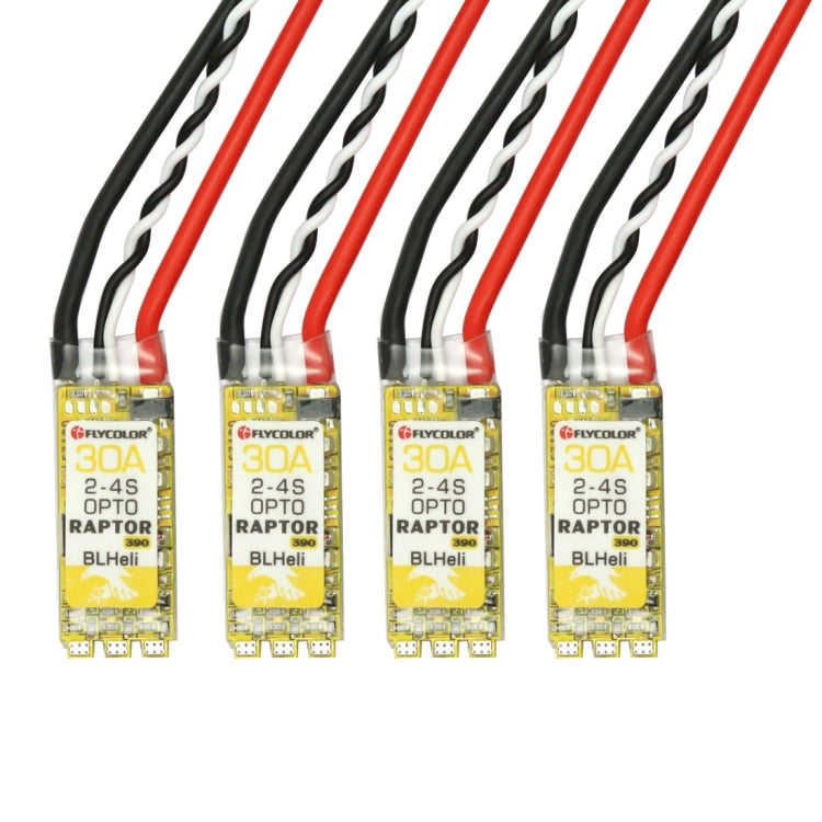 Regolatore di velocità elettrico Flycolor Raptor 390 30A 2-4S da 4 pezzi, 390 30A 4 PCS Regolatore di velocità elettrico Flycolor Raptor 390 30A 2-4S da 4 pezzi, 390 30A 4 PCS